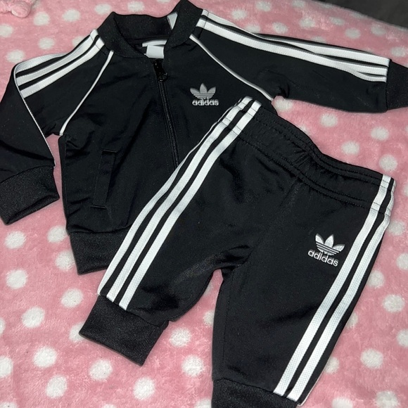 Baby black adidas tracksuit - Picture 1 of 1